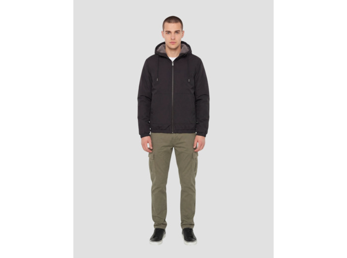 Blouson à capuche doublé sherpa