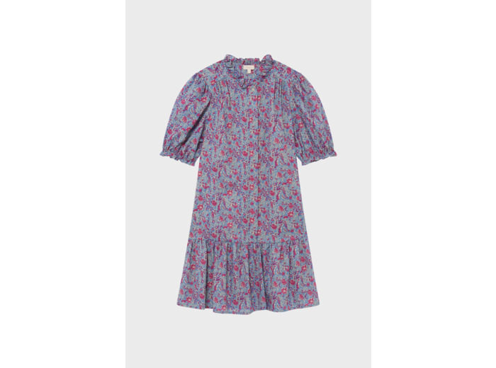 Robe courte et large à fleurs - PIMIA