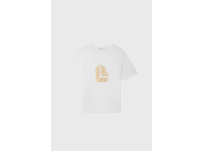 T-shirt en lin logo lurex - MELINE