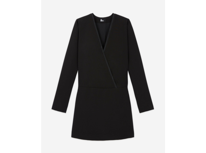 Robe Courte Croisée Noire black