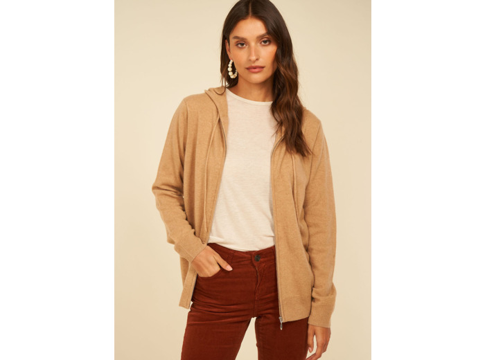 Gilet à capuche zippé