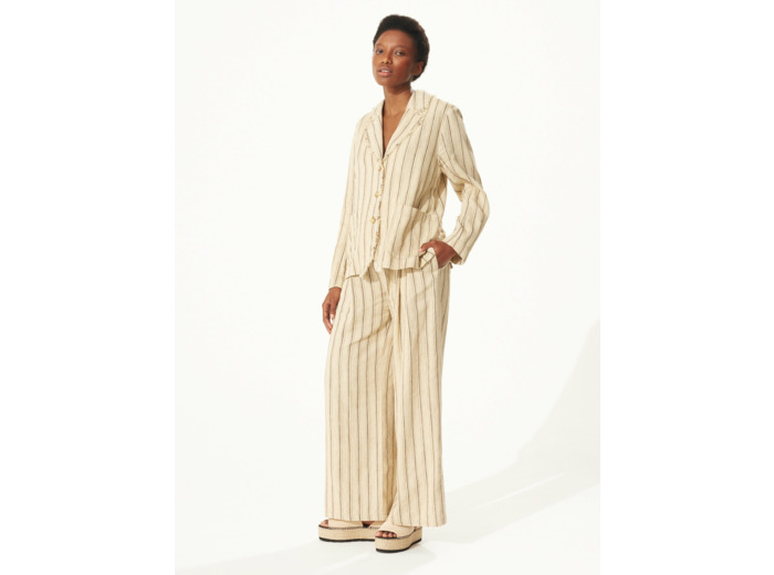 Veste rayure naturelle