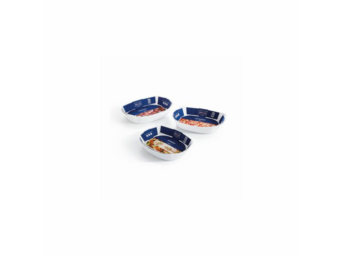 Set de 3 plats rect blanc Smart Cuisine