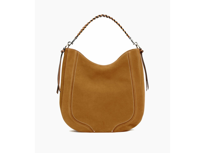 Sac hobo moyen modèle Ella en cuir grainé et nubuck