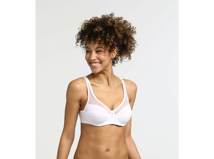 Soutien-gorge emboîtant avec armatures blanc Generous Coton Bio Dim
