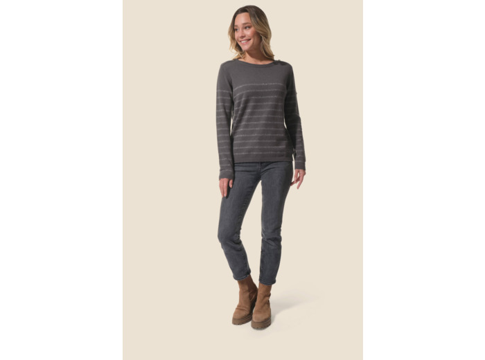 Pull femme avec rayures lurex Mosaline