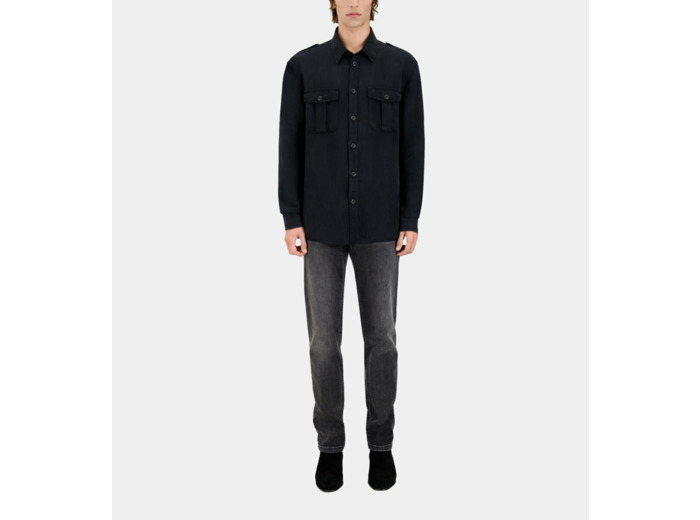 Chemise Militaire Poches Plaquees black