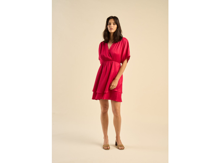 Robe courte à volants