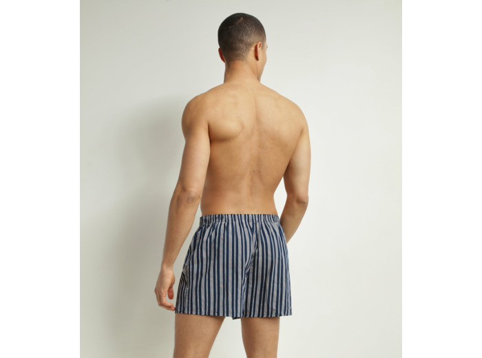 Lot de 2 caleçons homme en coton bio à rayures Indigo Dim Good