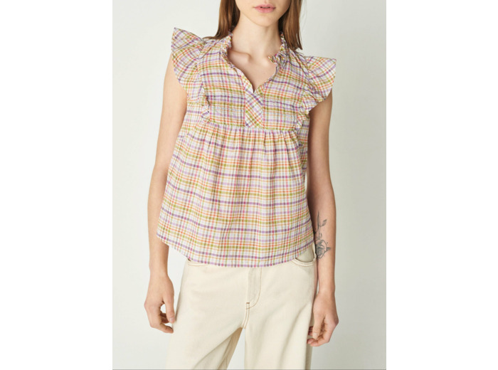 Blouse isis carreaux multico