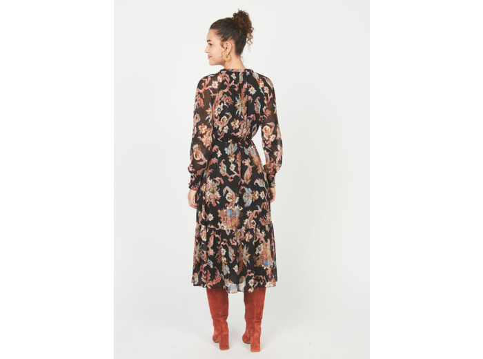 Robe midi à manches longues