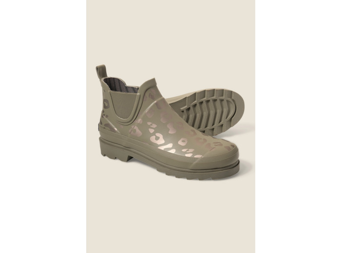 Bottes léopard métallisées