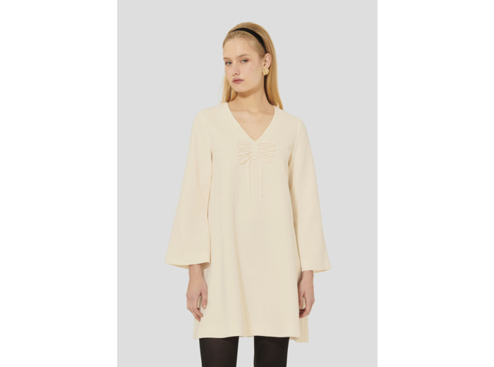 Robe Rolie Ecru en Polyester
