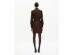 Robe courte en laine marron chocolate