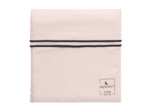 HOUSSE DE COUETTE | Pure White Percale Lavée - Pink- Finition Black