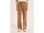 Pantalon coupe large en coton taille haute