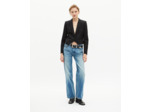 Veste courte asymétrique en laine noire black