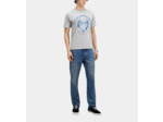 T-Shirt Manches Courtes Avec Print Skull Coeur Devant grey melange