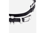 Ceinture Large En Cuir Noir Avec Rivets black