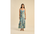 Robe longue imprimée florale à bretelles