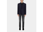 Veste De Costume Prince De Galles Bleu Marine En Laine navy