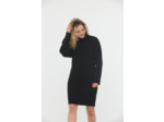 Robe pull col roulé en grosse maille