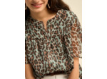 Blouse en voile léger à imprimés léopard
