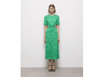 Robe Longue A Manches Courtes Dos Nu green