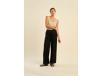 Pantalon large en satin