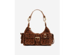 Sac amelia en cuir suède imprimé léopard leopard
