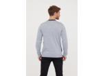 Pull col rond léger bicouleur