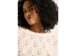 Pull col rond avec un jeu de points en dentelle ajourée