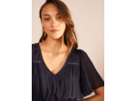 Robe midi avec manches volantées
