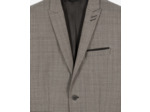 Veste de costume classique 2 boutons et pins beige melange