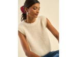 Pull à col rond sans manches