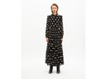 Robe longue à pois noire black white
