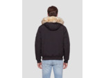 Blouson à capuche avec fausse fourrure amovible