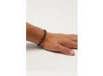 Accessoire, bracelet en perles œil de tigre, elastiquée