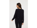 Pull basique col rond en coton bio et laine recyclée