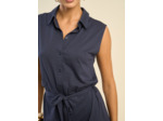 Robe chemise avec lien à nouer