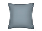 TAIE D'OREILLER | Pure White Percale Lavée - Blue - Finition Black