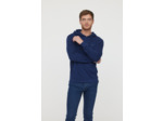 Hoodie basique en coton bio gratté et print poitrine