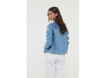 Veste en jean en bi-couleur, fermeture boutonnées
