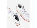Baskets montantes en cuir blanc avec étoiles white