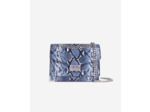 Sac Emily Chaine En Cuir Embosse Lezard navy