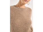 Pull col rond à détails brillants