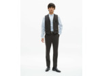 Gile de costume a col et 5 boutons black grey