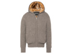 Gilet côtelé doublé à capuche sherpa