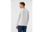 T-shirt manches longues col V broderie poitrine