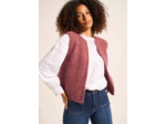 Gilet sans manches en mohair fils métallisés